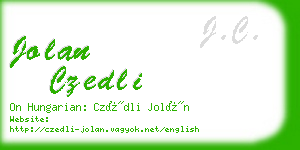 jolan czedli business card